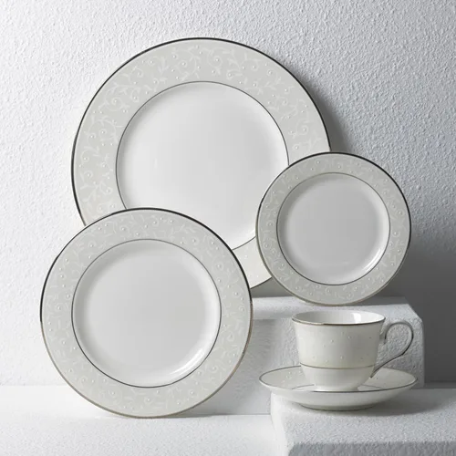 Vista 10 de Lenox Platillo Opal Inocencia, blanco