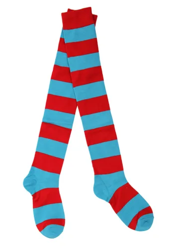 Vista 3 de Medias a rayas hasta la rodilla Thing 1 y Thing 2 Multicolor