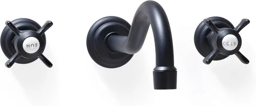 Vista 9 de SITGES Grifo de pared, grifo de pared de lavabo de baño de dos manijas con válvula áspera incluida, níquel cepillado