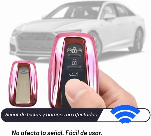 Vista 6 de MECHCOS Compatible con Toyota Camry RAV4 Highlander 4Runner Corolla Mirai Avalon C-HR Prius C V Prime AWD-e 86 Funda Protectora de Silicona Rosa TPU