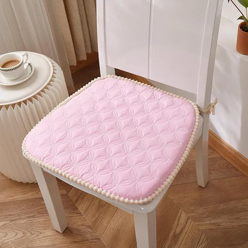 Vista 9 de Cojín para silla con lazos para sillas de comedor, almohadillas de espuma viscoelástica texturizadas suaves y cómodas para sillas de cocina con Azul