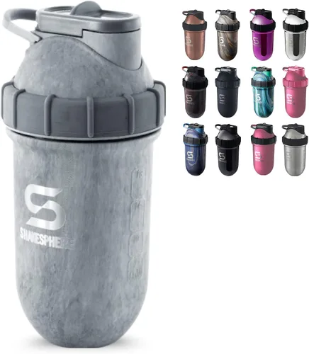 Vista 9 de SHAKESPHERE Botella agitadora de acero inoxidable - Botella agitadora de proteína aislada de 24 oz para bebidas frías y calientes - Ideal