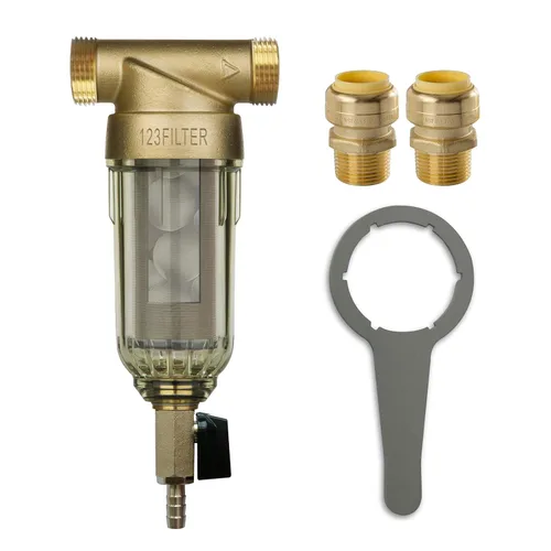 Vista 11 de iSpring FWSP50SL Spin Down Sedimento Filtro de Agua Cartucho de Sustitución, Cromo
