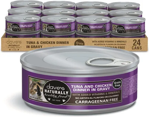 Vista 16 de Dave's Pet Food Grain Free Wet Cat Food (Minced Chicken in Gravy), Naturally Healthy Canned, Added Vitamins & Minerals, Wheat, Gluten & GMO-Free