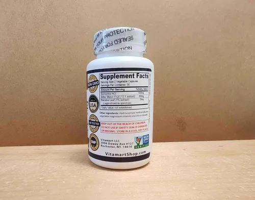 Vista 5 de Berberina HCL 1200mg Premium, ultra alta pureza, 60 cápsulas puras – Suplemento de berberina, apoya el sistema inmunológico, berberina Plus mejorada