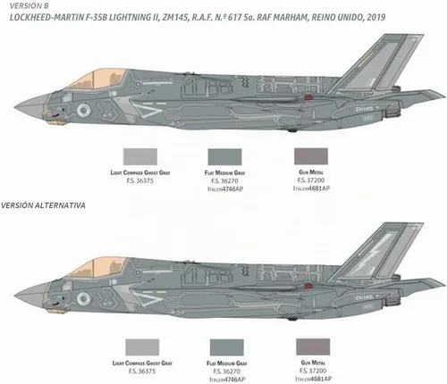 Vista 18 de Italeri -2810 F-35 B Lightning II Versión STOVL, escala 1:48, kit de modelo, modelo de plástico para montar, modelado, multicolor, IT2810