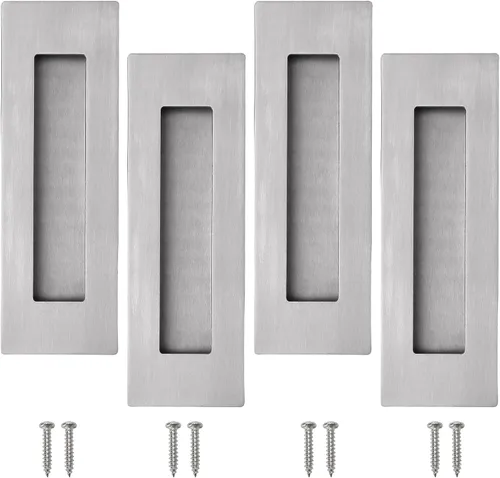 Vista 12 de CozyTower Tiradores empotrados de 4.72 pulgadas para puerta de armario, armario de cocina, manija de puerta corrediza pequeña, herrajes Acero