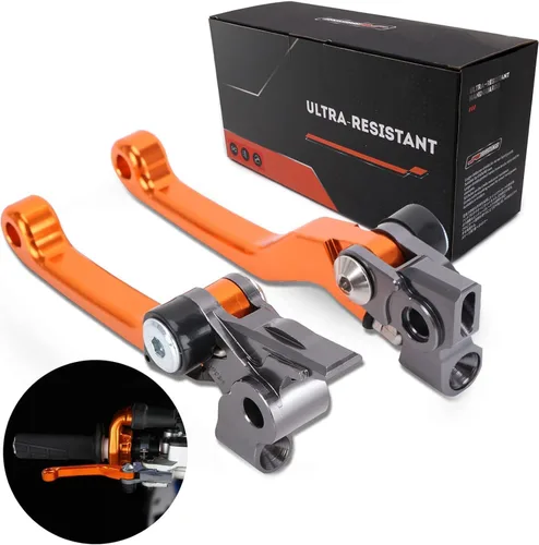 Vista 6 de JFG RACING Palancas de embrague y freno plegables para moto de tierra, palancas de embrague desmontables para 125 150 250 300 350 450 500 SX XC EXC