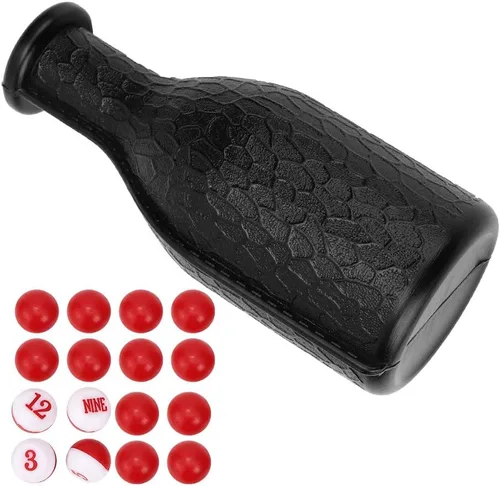 Vista 6 de Botella agitadora de billar con 16 bolas de dados digitales numeradas Tally para billar, accesorios de billar (negro)