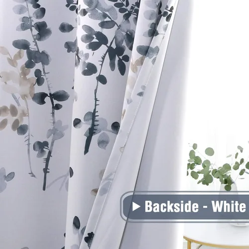 Vista 8 de H.VERSAILTEX Cortinas opacas de 45 pulgadas de largo, juego de 2 paneles para oscurecer la habitación, cortinas térmicas para dormitorio, cortinas