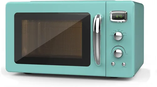 Vista 11 de Moccha Retro - Horno microondas para encimera, pantalla LED, 0.7 pies Crema