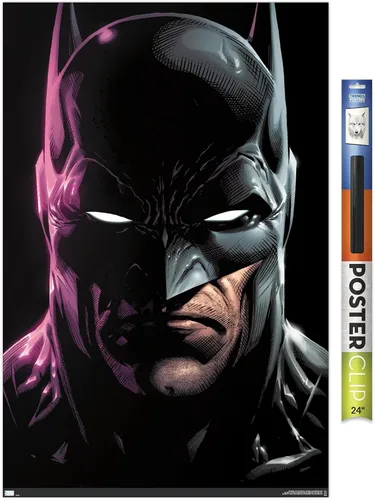 Vista 13 de Trends International DC Comics Batman - Póster de pared de retrato de 22.4 pulgadas de largo x 14.7 pulgadas, versión enmarcada en madera de granero
