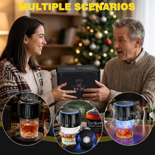Vista 7 de Kit eléctrico para ahumar whisky, ahumador de cóctel recargable