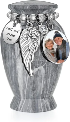 Vista 21 de Dletay Urnas pequeñas personalizadas para cenizas humanas, recuerdo de 2.85 pulgadas, mini urna de cremación conmemorativa para mujeres y hombres