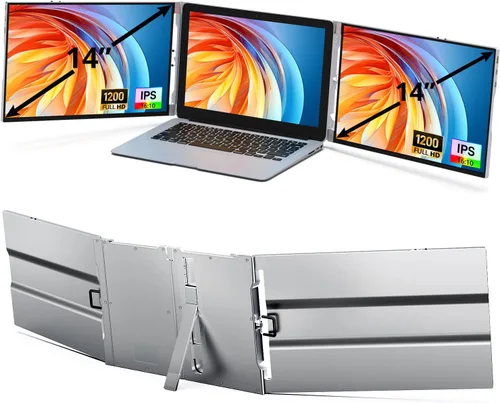 Vista 8 de AYY Monitor portátil 4k, pantalla táctil de 13.4" 3840x2160 Segunda pantalla 100% sRGB, 400cd HDR USB C Ultra Slim IPS Monitor portátil para Mac