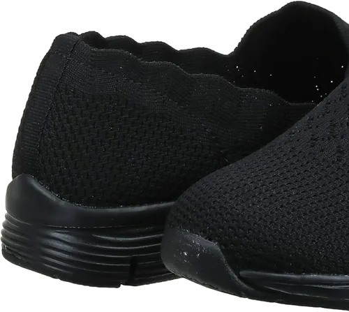 Vista 8 de Skechers Women's Seager-Stat-Scalloped Collar, Engineered Skech-Knit Slip-on-Classic Fit Loafer