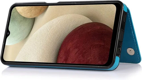 Vista 6 de Asuwish Funda de teléfono para Samsung Galaxy A12 con protector de pantalla de vidrio templado, tarjetero con soporte para tarjetero, soporte