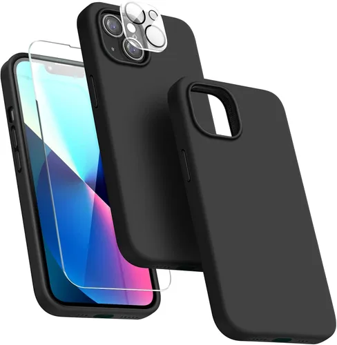 Vista 8 de Dssairo Funda 5 en 1 Diseñada para iPhone 13, con Paquete de 2 Protectores de Pantalla, Paquete de 2 Protectores de Lente de Cámara, Funda Verde