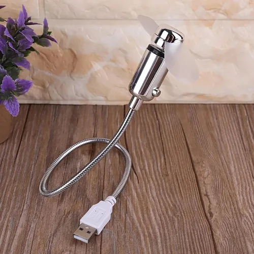 Vista 8 de Sokelinn-six Ventilador LED USB, mini ventilador de refrigeración flexible portátil alimentado por USB con interruptor para computadora
