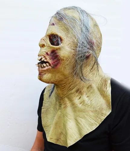 Vista 5 de Acid Tactical Máscara de Halloween Zombie Walking Zombie Rotting Dead Decay Látex con Pecho
