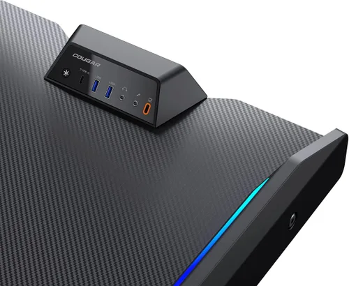 Vista 4 de COUGAR Escritorio eléctrico con motores elevados dobles E-Mars con efectos RGB y concentrador HDMI y USB de alta velocidad
