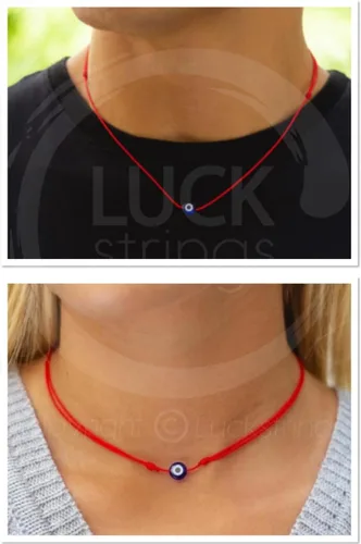 Vista 32 de Lucky Evil Eye Bracelet, Choker & Anklet – Red and Black String Protection Talisman Minimalist Mal de Ojo Jewelry for Good Luck