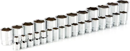 Vista 25 de TEKTON - Juego de dados de 1/2 pulgada con engrane de 6 puntos, 10 piezas (15/16-1-1/2”), SHD92109