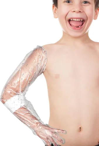 Vista 8 de Sosation 50 fundas impermeables para brazo para ducha, baño, protector de manga fundida para brazos, fundas protectoras de vendaje largo