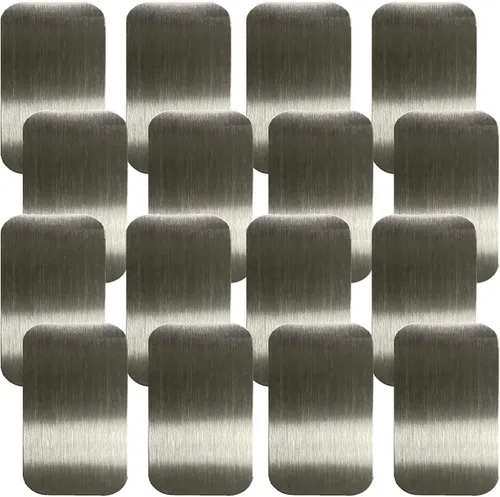 Vista 8 de SALEX Adhesivos metálicos para teléfono para montaje magnético. Juego de 32 placas de metal magnéticas para automóvil dentro de la funda