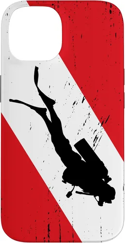 Vista 4 de Funda de buceo para iPhone 17, regalos de buceo, diseño vintage de buceo