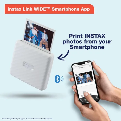 Vista 2 de Fujifilm Instax Link Wide - Impresora, color blanco ceniza