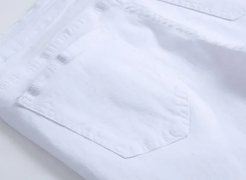 Vista 6 de Fredd Marshall - Pantalones de mezclilla para hombre, ajustados, rasgados, elásticos, estilo slim fit