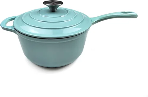Vista 12 de HAWOK Mini cacerola de hierro fundido de 2 cuartos de galón, 7 pulgadas con tapa, pre-sazonada