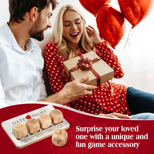 Vista 5 de Regalos para parejas para aniversario, regalos de cumpleaños para marido, esposa, juegos traviesos para citas, dados de decisión para novio, novia