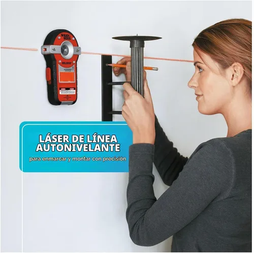 Vista 3 de Black & Decker BDL190S BullsEye, láser de línea interior autonivelante con sensor de tacos