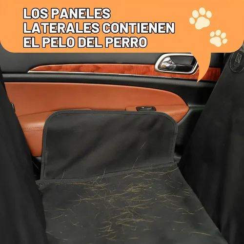 Vista 7 de Active Pets Funda Impermeable Tipo Hamaca Estándar para Asiento de Automóvil, Se Adapta a Sedanes, Hatchbacks, Crossovers, Cupés, Vehículos Naranja