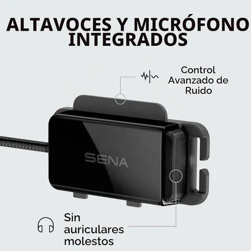 Vista 3 de Sena pi, auriculares universales de intercomunicación Bluetooth, se adapta a la mayoría de cascos de ciclismo y deportes múltiples