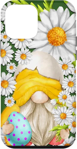 Vista 16 de iPhone 16 Easter Chick Gnome Graphic For Women Floral Daisy Flower Case