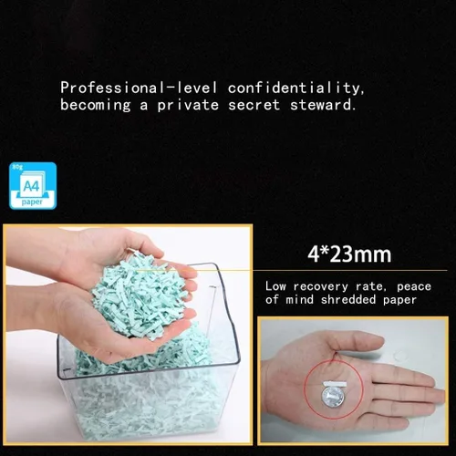 Vista 6 de Trituradora de papel microcortada Minute resistente, con tarjetas de CD/crédito, capacidad de trituración de 4 hojas
