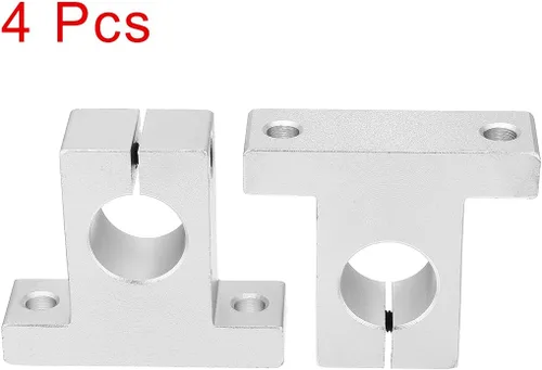 Vista 2 de uxcell Soporte de guía de sujeción lineal de aluminio SK20 para eje de diámetro de 0.787 in