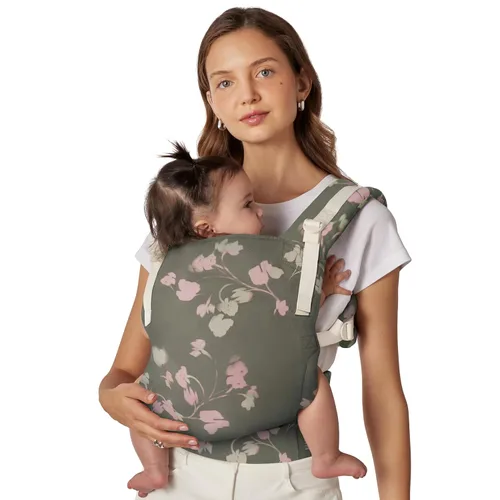 Vista 9 de Baby Tula Portabebés con panel de lino libre de crecimiento, ajustable, cómodo, portabebés de recién nacidos a niños pequeños - Ajuste ergonómico