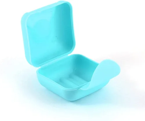 Vista 3 de uxcell Plástico Viaje Mini Jabonera Caja Titular Caja Contenedor Azul