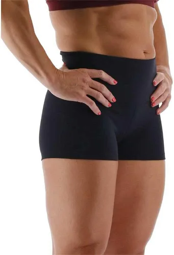 Vista 5 de TYR Pantalón corto de entrenamiento atlético de tiro alto para mujer de 2 pulgadas