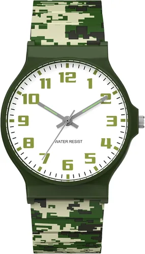 Vista 12 de Reloj analógico para niños y niñas, resistente al agua hasta 30M, reloj deportivo para niños, fácil de leer, con esfera fina, correa suave