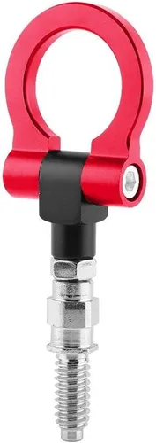 Vista 2 de Gancho de remolque, remolque universal de automóvil de aleación de aluminio, gancho de remolque delantero, anillo de remolque apto para serie E