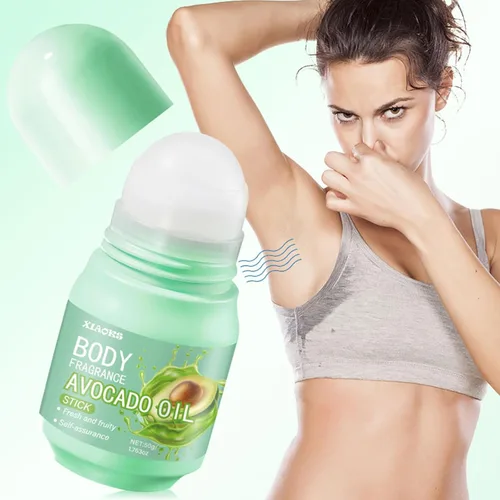 Vista 5 de Desodorante de 72 horas para mujeres y hombres, aromas de aguacate, hidratante y nutritivo, diseño compacto portátil para el trabajo/fechas/hogar