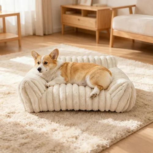 Vista 4 de Nolipaw Cozy Plush Pet Sofa, X-Small