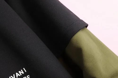 Vista 7 de GURUNVANI Sudadera con capucha de color de contraste para hombre Sudaderas con capucha de patchwork