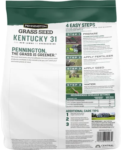 Vista 11 de Pennington Kentucky 31 Semilla de Césped Festuca Alta Penkoted 3 lb