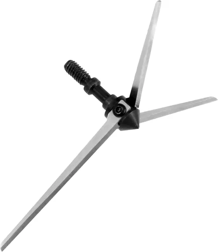 Vista 7 de 6 Pack Turkey Hunting Broadheads 100/125 Grain 420 Stainless Steel 3 Fixed Blade Broadhead 4" Cutting Dia Archery Arrow Tip for Compound Bow and